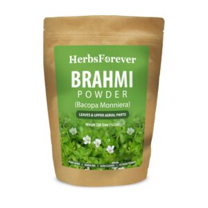 Version 1.0.0 Polvo puro de Brahmi Herbsforever suplemento herbal natural 230g