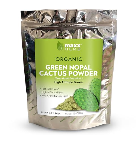 Polvo puro de hoja de nopal orgánico Maxx Herb 12 oz