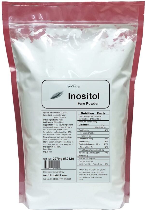 NuSci Inositol polvo 1000 g frente