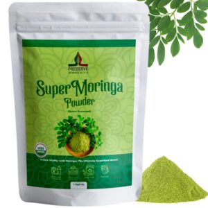 Version 1.0.0 Polvo puro de moringa PRESERVE 113 gramos para batidos y recetas