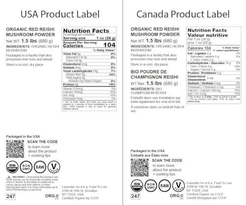 Version 1.0.0 Polvo puro de Reishi rojo para batidos y bebidas saludables