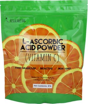 Polvo puro vitamina c ácido l-ascórbico Duda Energy 2lb