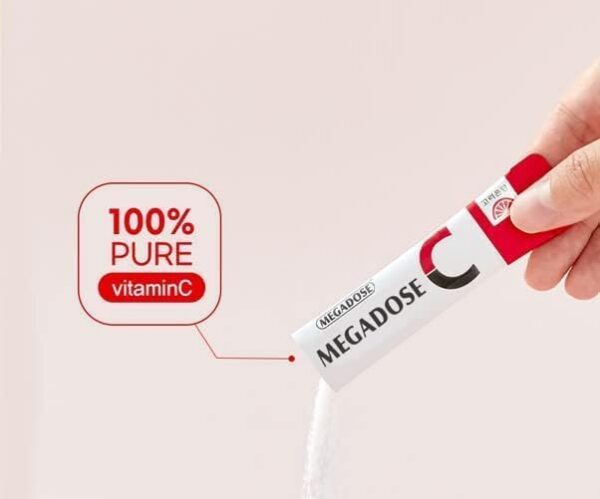 Version 1.0.0 Detalle del polvo puro de vitamina c MEGADOSE para mezcla