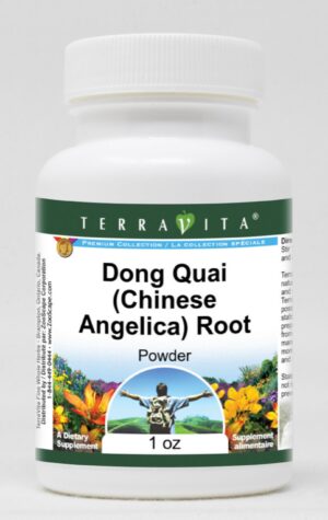 Polvo de raíz de Dong Quai en envase TerraVita