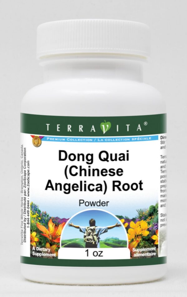 Polvo de raíz de Dong Quai en envase TerraVita