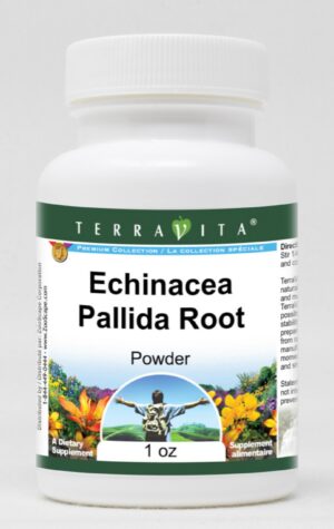 Polvo de raíz de echinacea pallida Terravita 1 oz envase