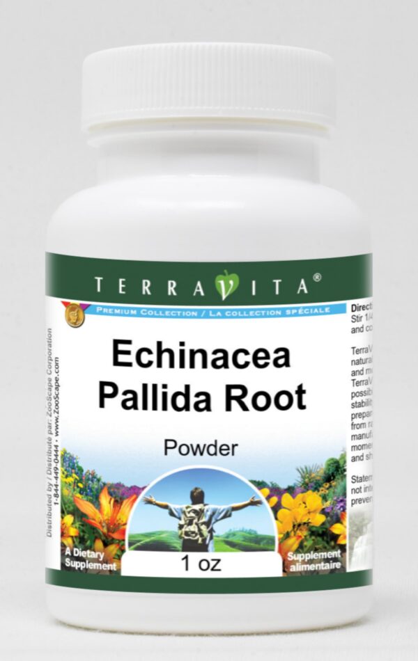 Polvo de raíz de echinacea pallida Terravita 1 oz envase