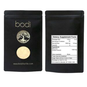 Polvo de raíz de maca natural 100% bodi presentación 4 oz
