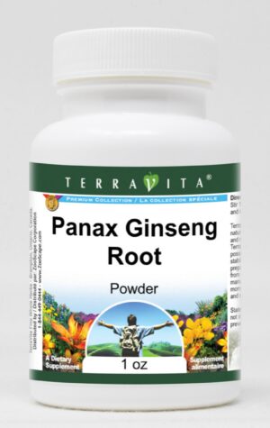 Version 1.0.0 Polvo raíz Panax Ginseng TerraVita paquete de 3 1 onza