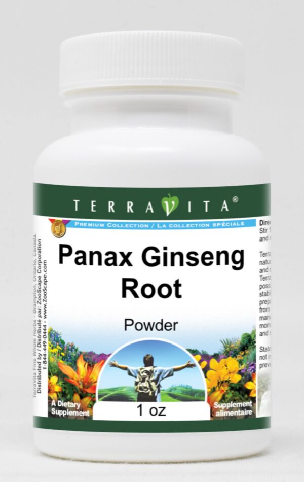 Polvo raíz Panax Ginseng TerraVita paquete de 3 1 onza
