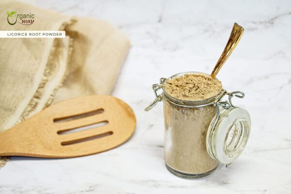 Detalle de polvo de regaliz orgánico Way