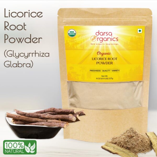 Polvo integrado de raíz de regaliz orgánico para té y cuidado de piel