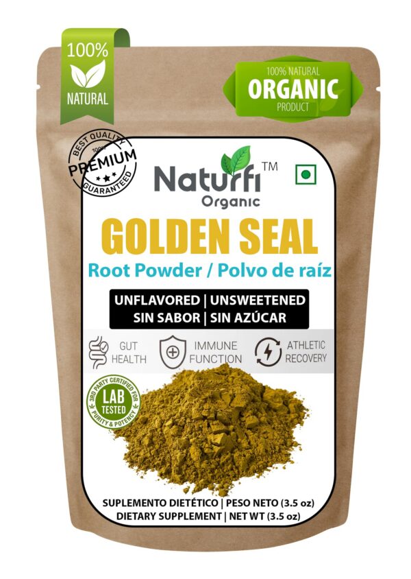 Polvo raíz de sello dorado Naturfi Organic bolsa 3.5 oz
