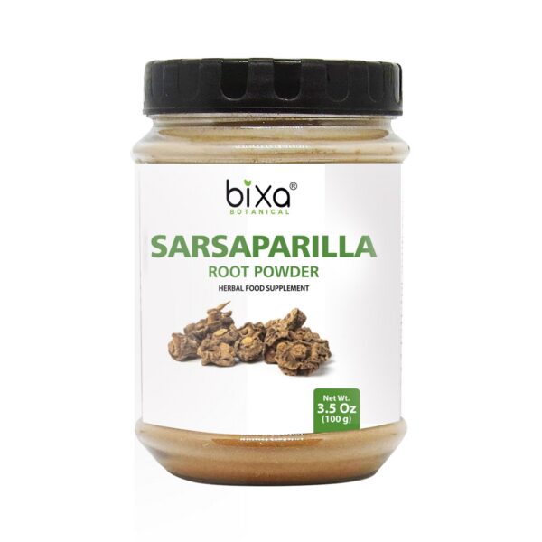 Polvo de raíz de zarzaparrilla bixa BOTANICAL paquete frontal