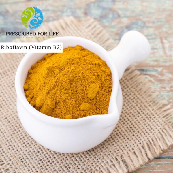 Polvo riboflavina Prescribed For Life presentación frontal