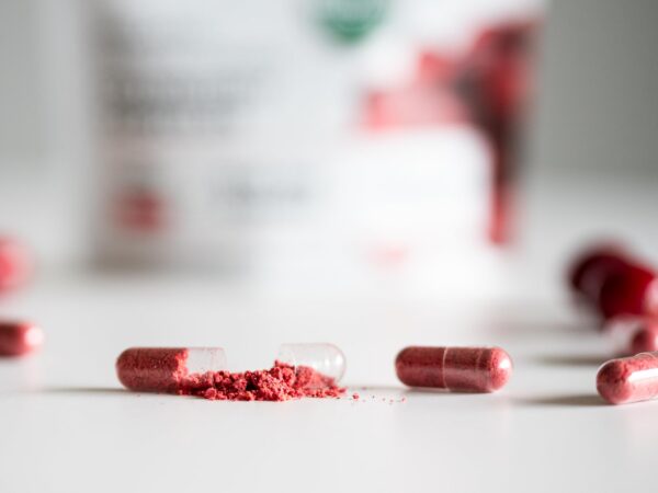 Polvo rojo cápsulas KOYAH arándano rojo orgánico