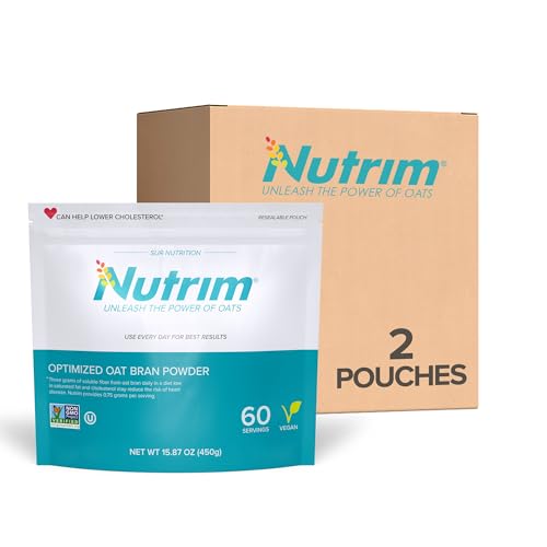 Polvo de salvado de avena Nutrim en envase para salud cardiaca