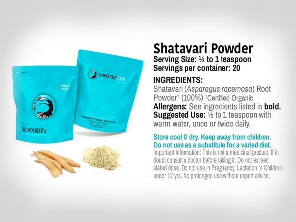 Polvo Shatavari 1kg hierba natural DR WAKDE'S en envase