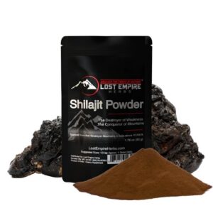 Version 1.0.0 Polvo de Shilajit puro del Himalaya en envase de Lost Empire Herbs