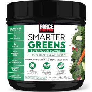 Polvo Smarter Greens de Force Factor en envase
