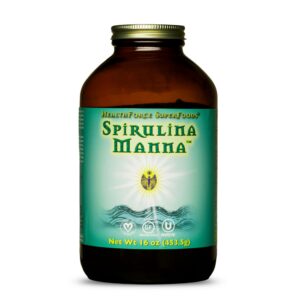 Frasco de polvo Spirulina Manna HealthForce SuperFoods