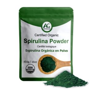 Version 1.0.0 Polvo Spirulina orgánica Aimgrow suplemento saludable 454 gramos