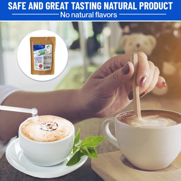 Polvo de stevia libre de pesticidas y gluten