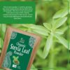Polvo de stevia sin aditivos Jiva Organics con certificado orgánico