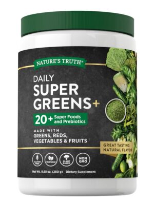 Version 1.0.0 Polvo Super Greens Nature's Truth en envase