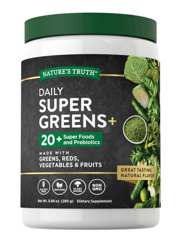 Polvo Super Greens Nature's Truth en envase