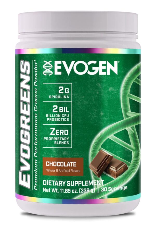 Version 1.0.0 Polvo superalimento Evogen Evogreens 30 porciones chocolate