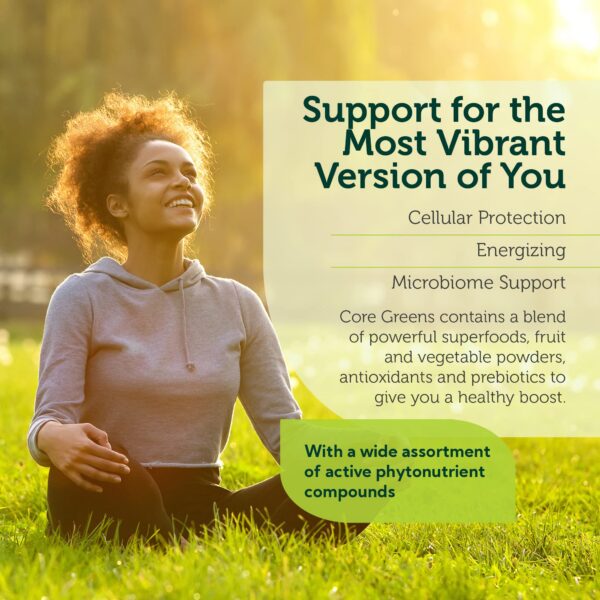 Version 1.0.0 Polvo superalimento kosher Zahler Core Greens mezcla de verduras y frutas