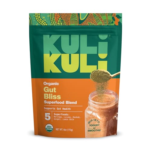 Polvo superalimento Kuli Kuli Gut Bliss 6 oz en envase