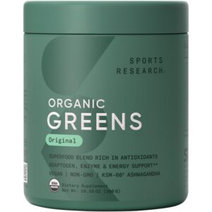 Polvo superalimento orgánico Sports Research greens 30 porciones