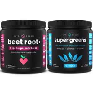 Version 1.0.0 Polvo superalimento verde NutraChamps sabor tropical