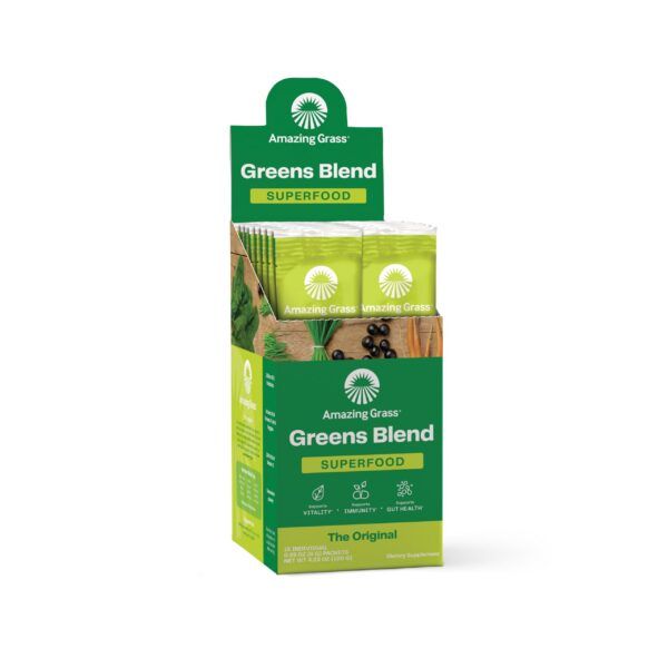 Polvo superalimentos Amazing Grass Greens en envase original 15 porciones