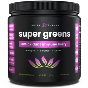 Polvo superalimentos NutraChamps Super Greens 258g orgánico