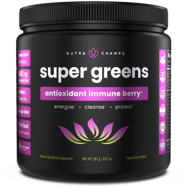 Version 1.0.0 Polvo superalimentos NutraChamps Super Greens 258g orgánico