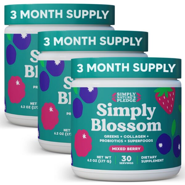 Polvo superalimentos Simply Blossom para salud digestiva y energía