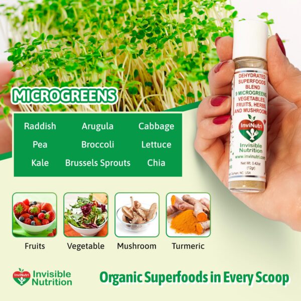 Polvo superfood InviNutri mezcla microverdes y nutrientes