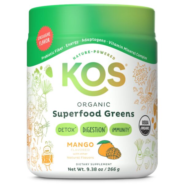 Version 1.0.0 Polvo supergreens KOS orgánico sabor mango 28 porciones
