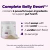 Version 1.0.0 Polvo de suplemento para la salud intestinal Complete Belly Reset sabor vainilla