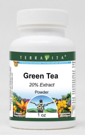 Polvo de té verde 20 por ciento TerraVita envase frontal