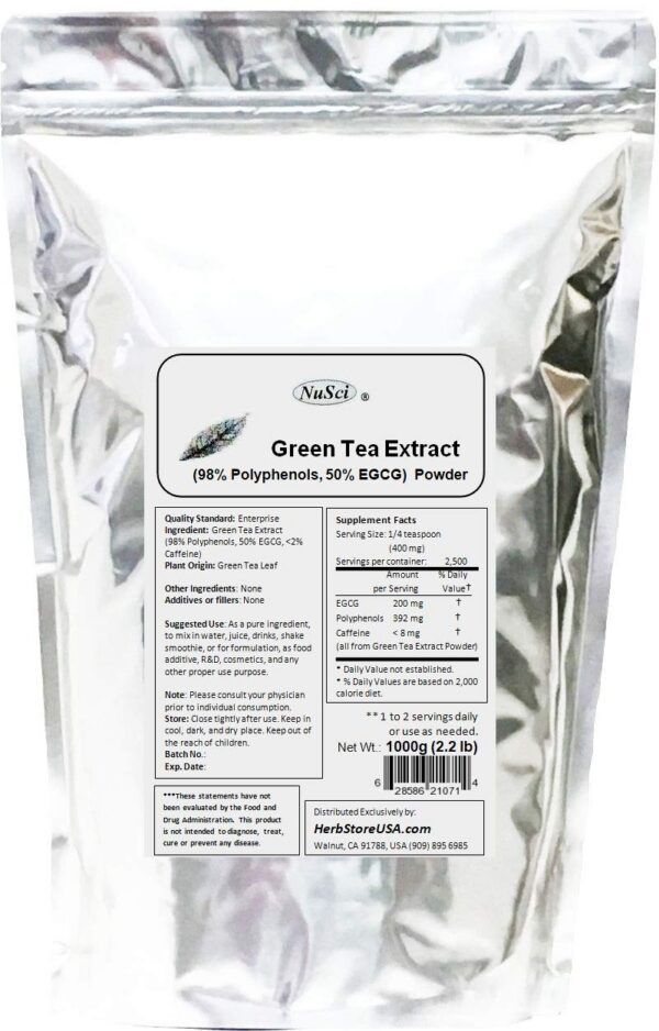 Polvo de Té Verde NuSci soluble en agua