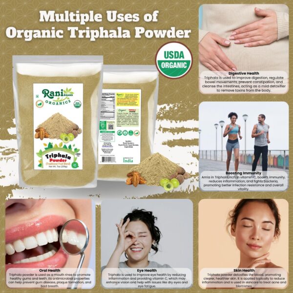 Polvo Triphala Rani bolsa plástica resellable