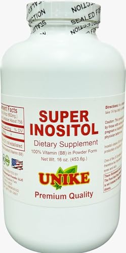 Polvo Unike Nutra Super Inositol 16oz para fertilidad y equilibrio hormonal