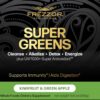 Polvo verde FREZZOR Super Greens caja y presentación