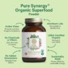 Polvo verde orgánico PURE SYNERGY con espirulina y hongos