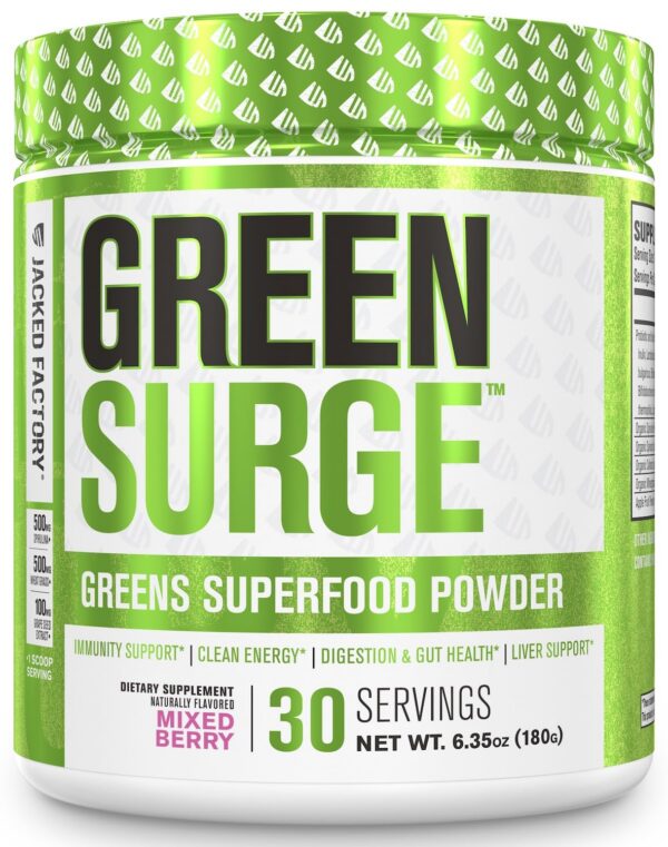 Polvo verde superalimento Green Surge Jacked Factory
