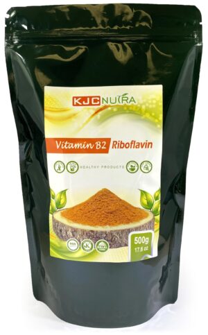 Paquete de polvo Vitamina B2 KJC Nutra 500 g